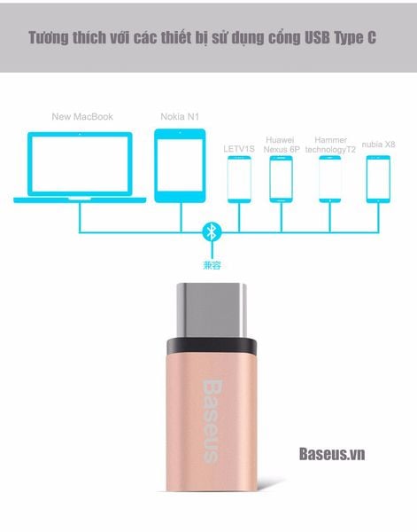 Đầu chuyển Micro USB sang USB Type C 3.1 Baseus: Giải pháp tiện ích cho các thiết bị hiện đại